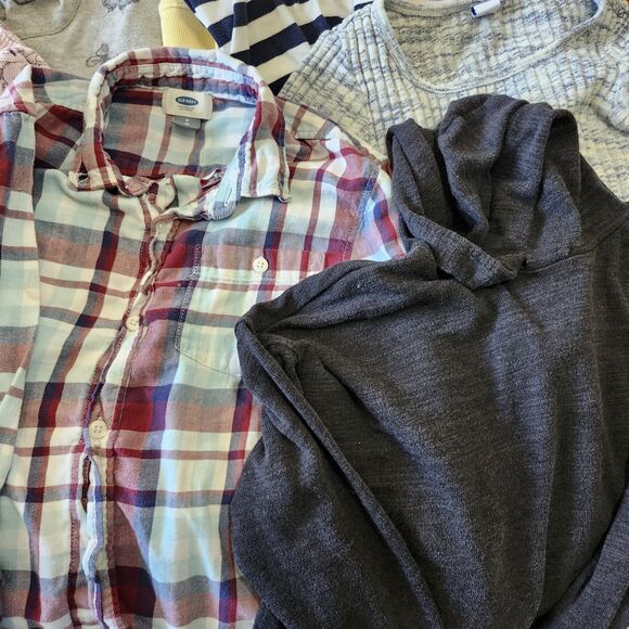 Old Navy Girls Clothing Lot Sz 6 7 8 Fall Winter Tops Hoodie Dress Crop Bundle - Picture 4 of 16